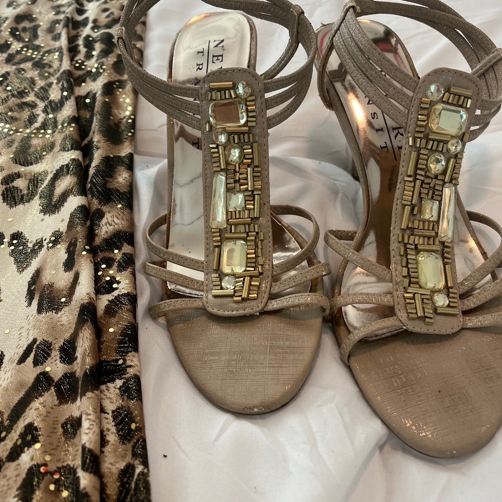 Gold shoes